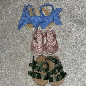3 pair of infant shoes size  0-3 months
